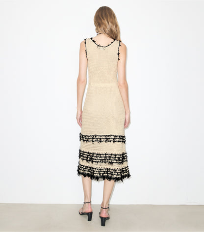 Tory Burch Cotton Knit Dress - French Cream