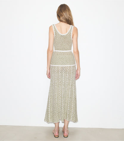 Tory Burch Knit Tank Top - Green / White