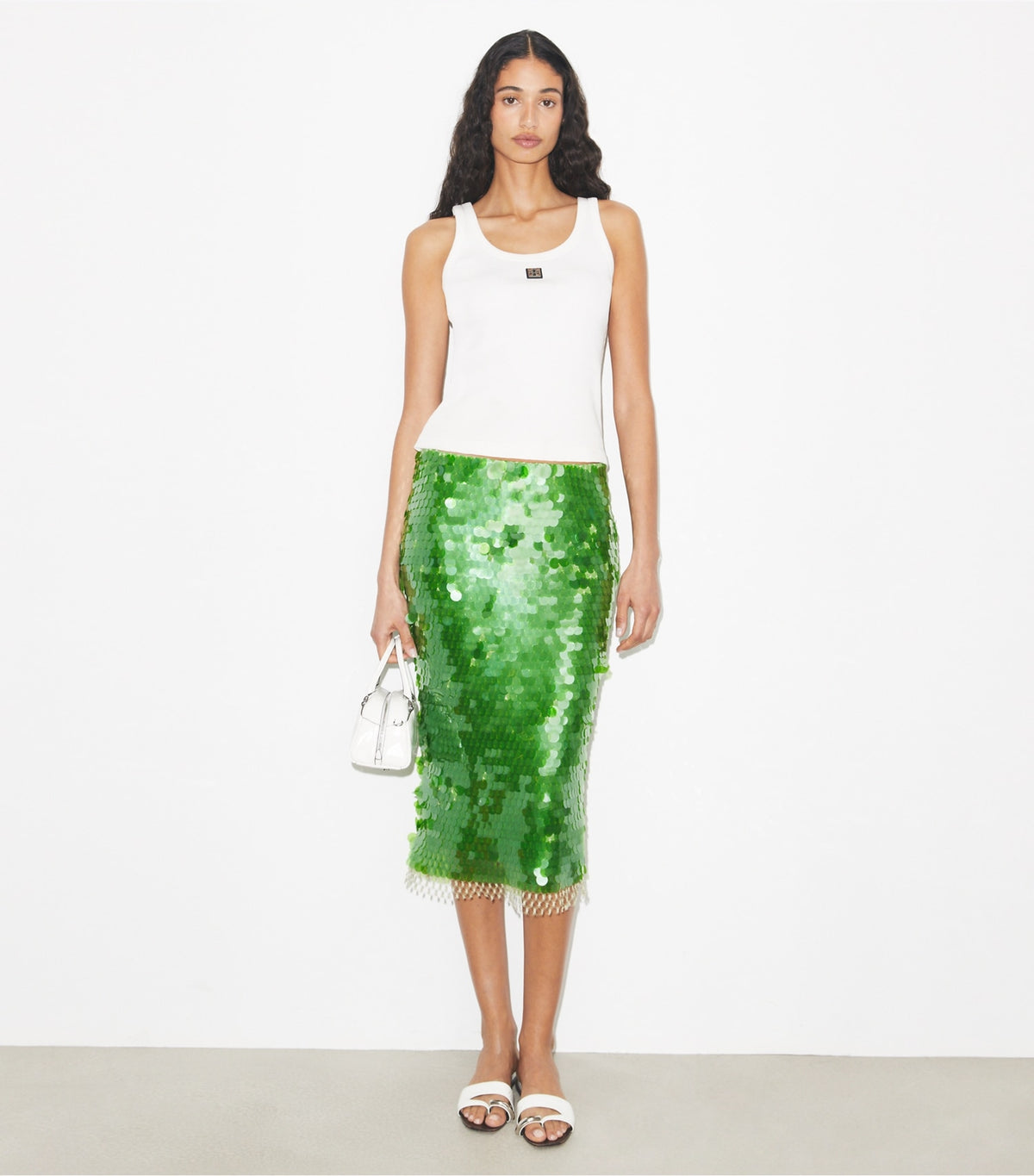 Tory Burch Sequined Skirt - Bright Green