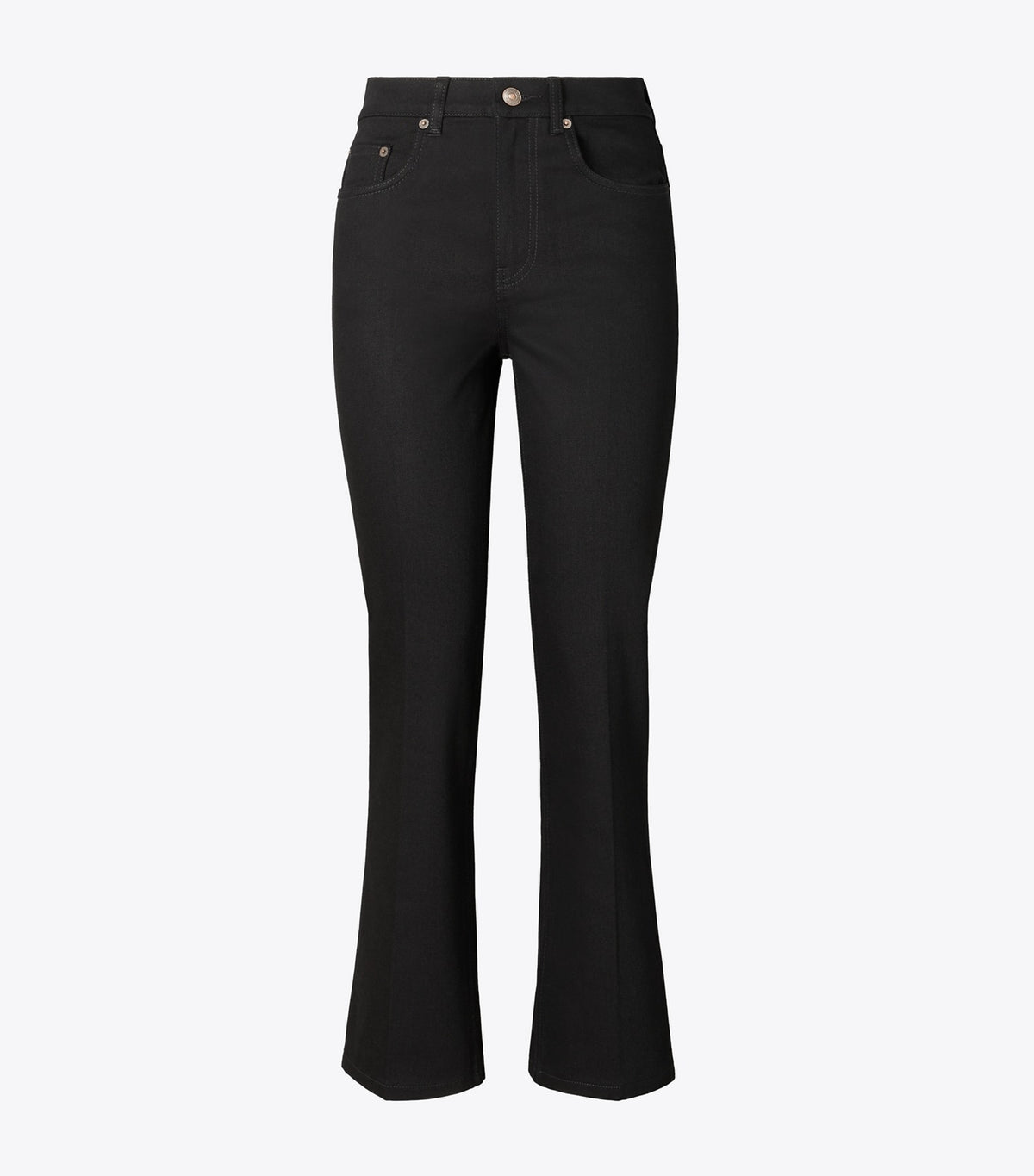 Tory Burch Cropped Flare Jean - Black