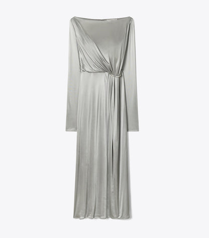 Tory Burch Ruched Jersey Dress - Gray