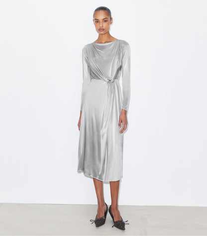 Tory Burch Ruched Jersey Dress - Gray