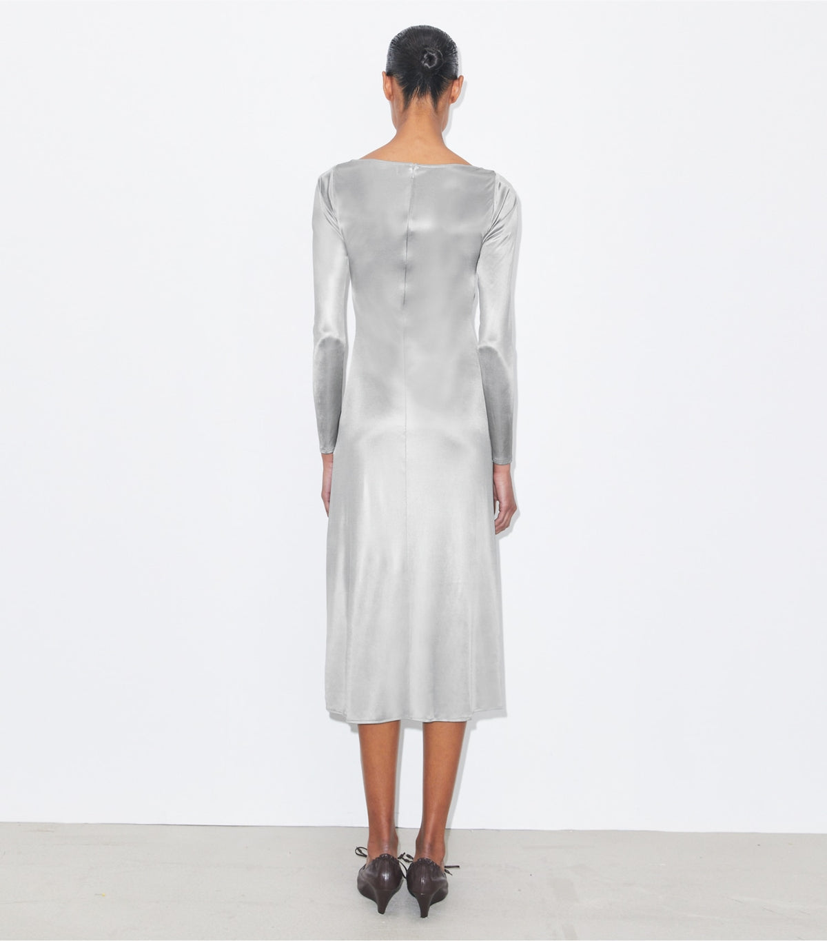 Tory Burch Ruched Jersey Dress - Gray