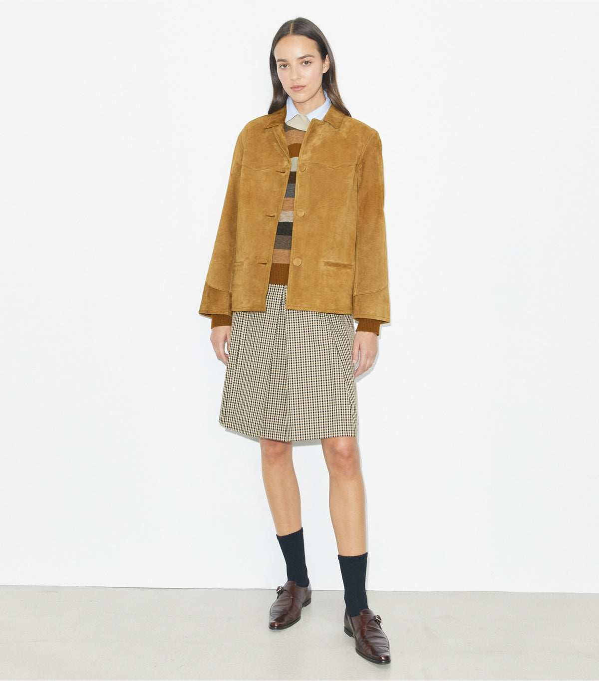 Tory Burch Plaid Golf Skirt - Multi Ivy Plaid