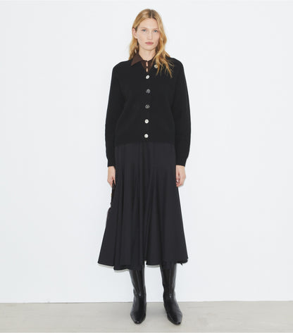 Tory Burch Merino Wool Cardigan - Black