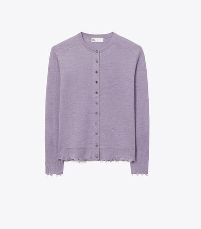 Tory Burch Silk Cardigan - Purple