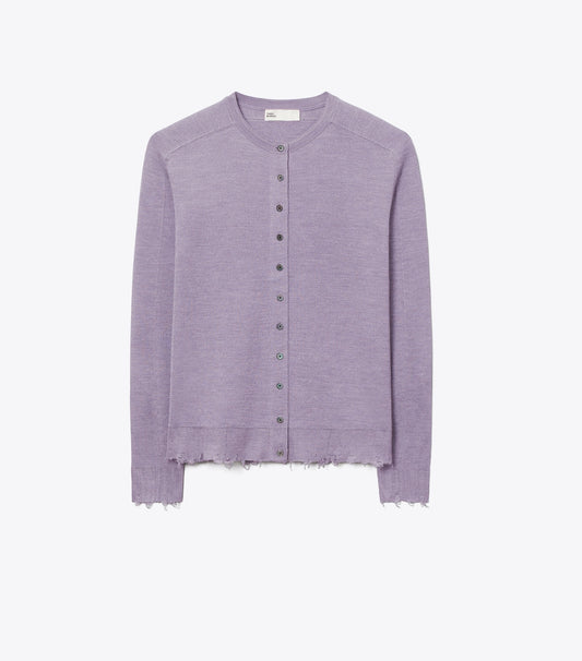 Tory Burch Silk Cardigan - Purple