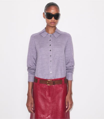 Tory Burch Silk Cardigan - Purple