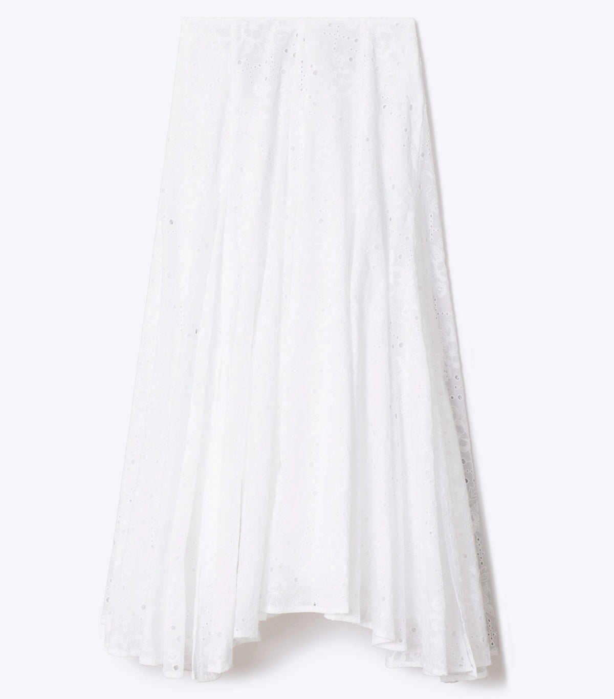 Tory Burch Cotton Eyelet Skirt - White