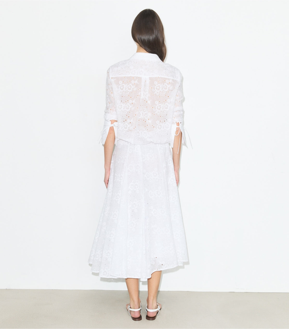 Tory Burch Cotton Eyelet Skirt - White