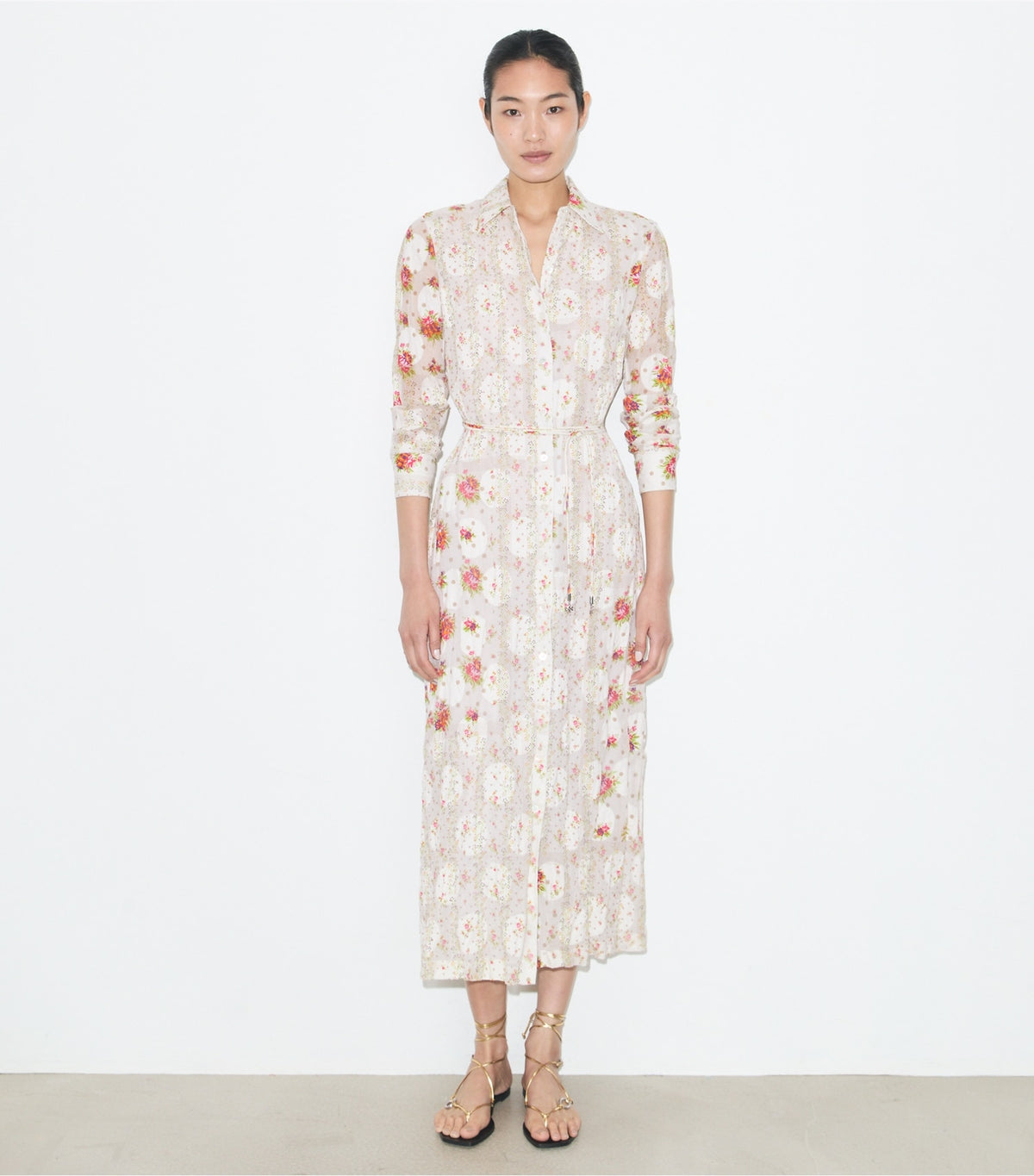Tory Burch Cotton Jacquard Shirtdress - Multi Floral