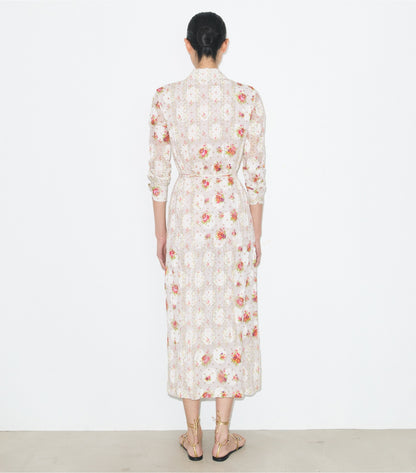 Tory Burch Cotton Jacquard Shirtdress - Multi Floral