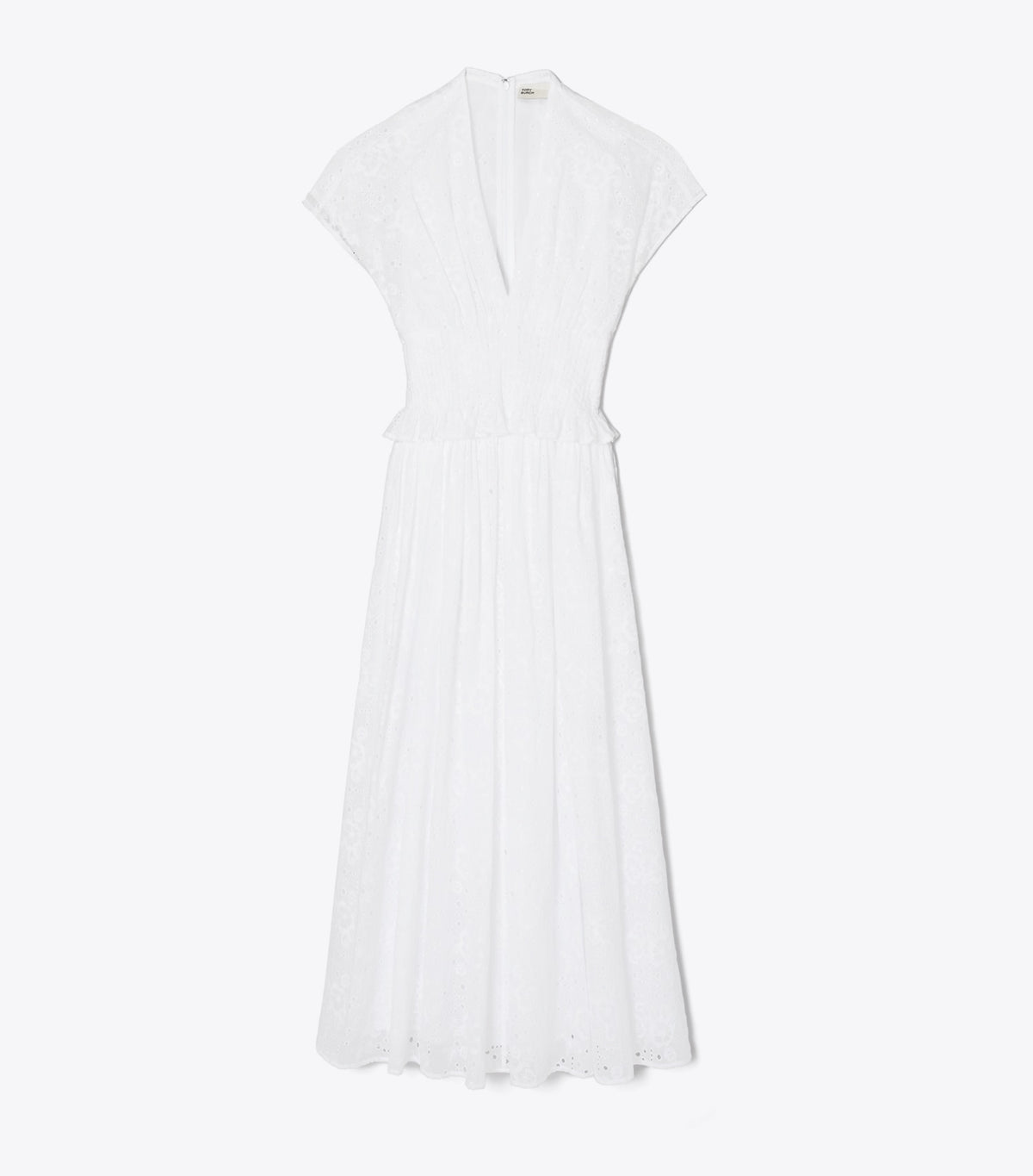 Tory Burch Eyelet Cotton Dress - White