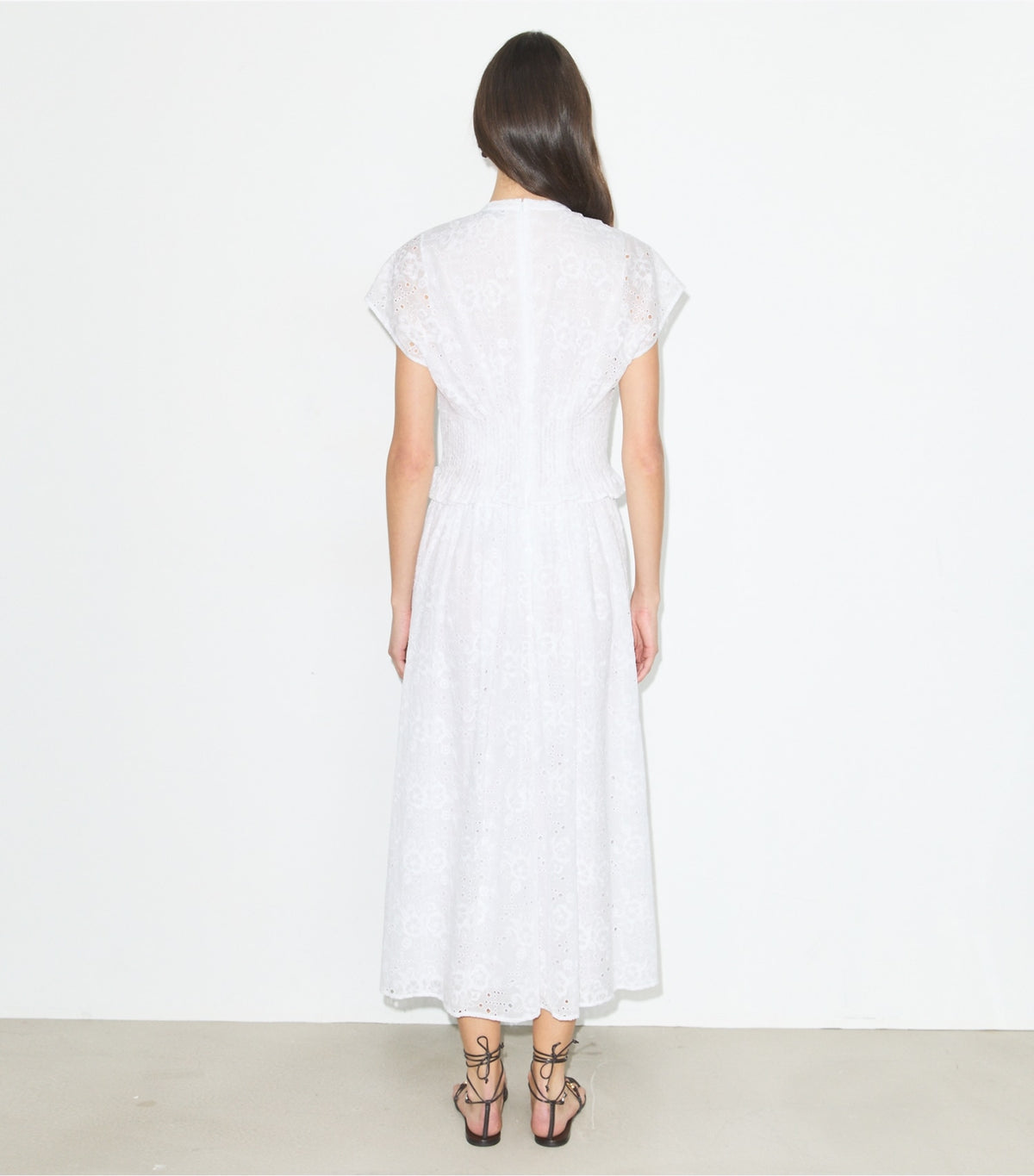 Tory Burch Eyelet Cotton Dress - White