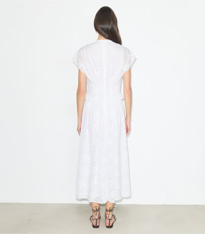 Tory Burch Eyelet Cotton Dress - White