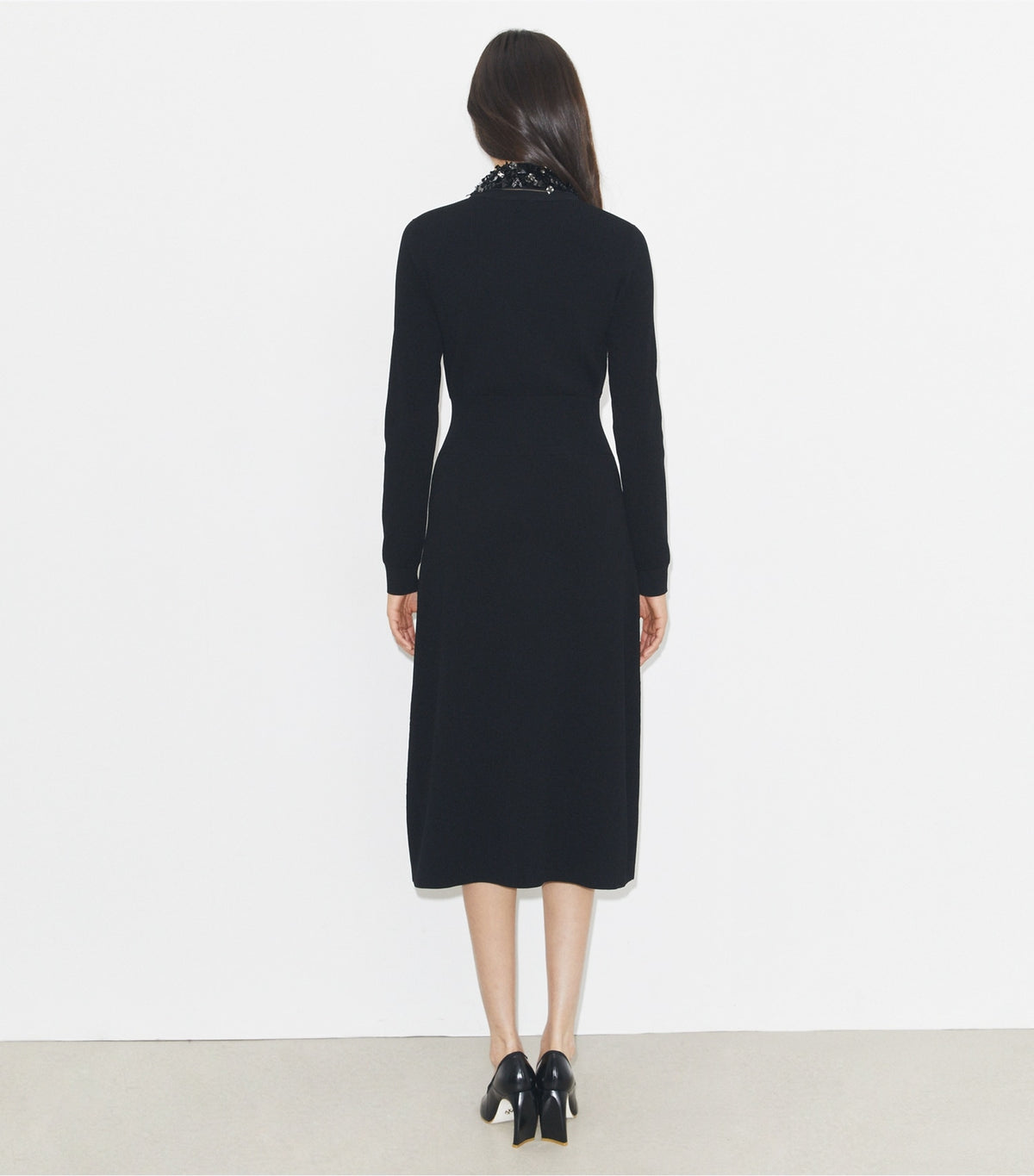 Tory Burch Embellished Collar Dress - Black