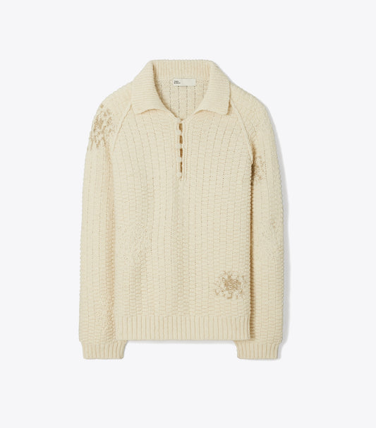 Tory Burch Wool and Alpaca Sweater - Cream
