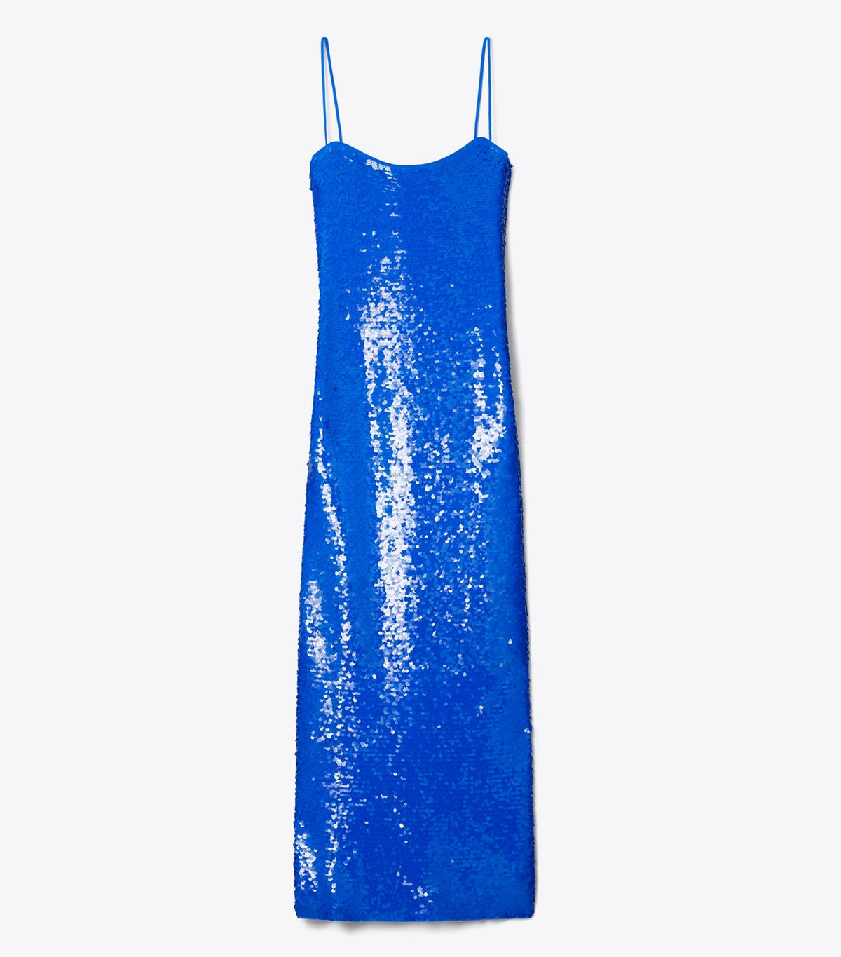 Tory Burch Sequined Mesh Dress - Bay Blue