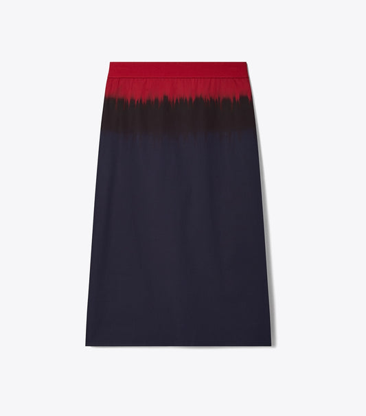 Tory Burch Poplin Skirt - Medium Navy / Red