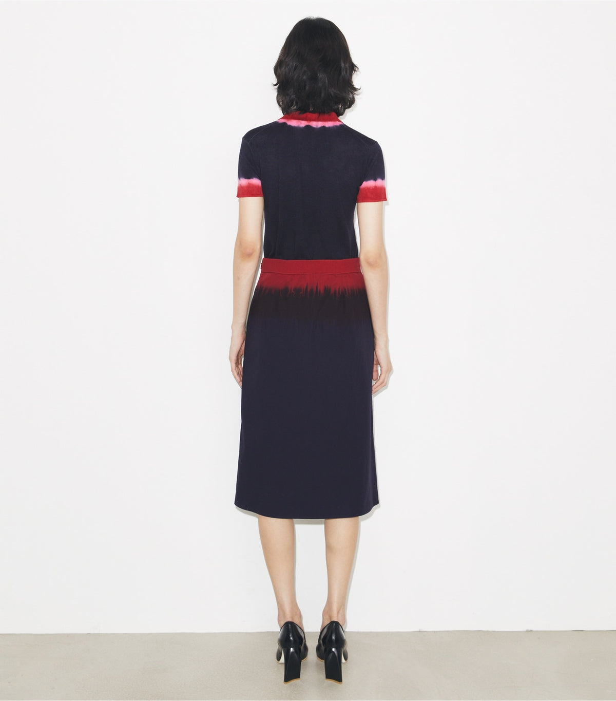 Tory Burch Poplin Skirt - Medium Navy / Red