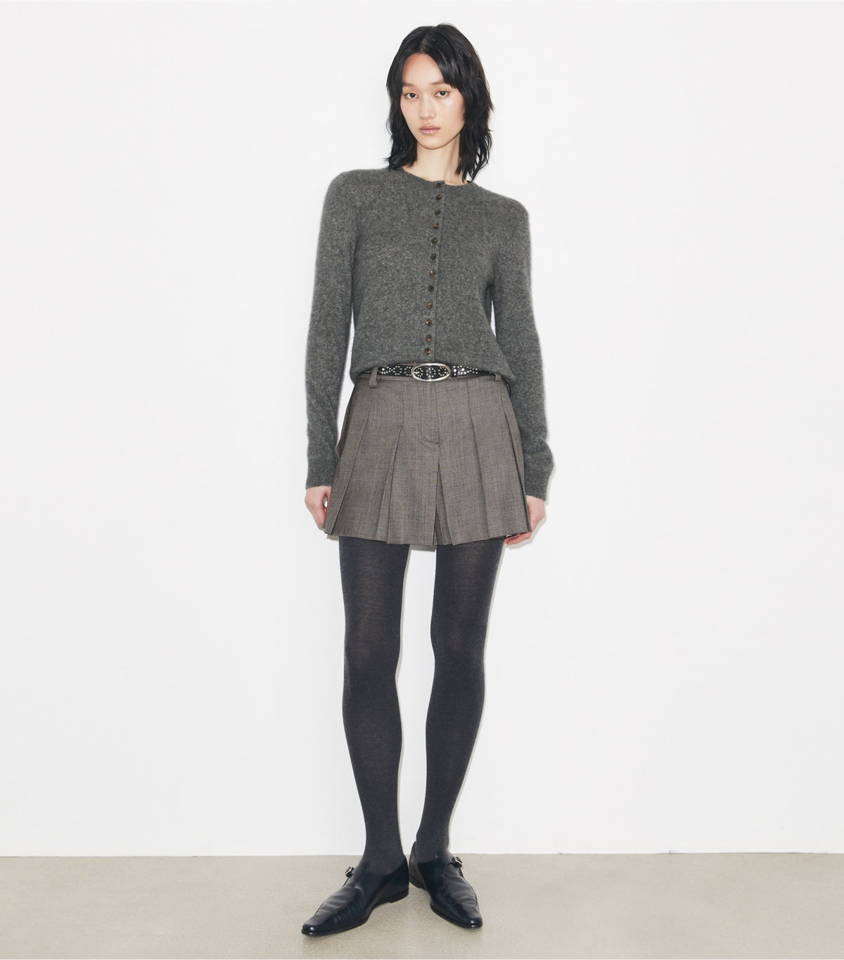 Tory Burch Wool Short - Black / Gray