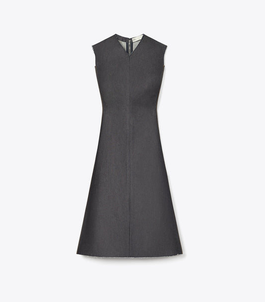 Tory Burch Denim Dress - Unwashed Tbd Raw Indigo Denim