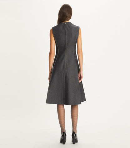 Tory Burch Denim Dress - Unwashed Tbd Raw Indigo Denim
