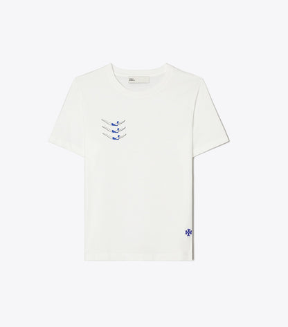 Tory Burch Swimmers Cotton T-Shirt - White