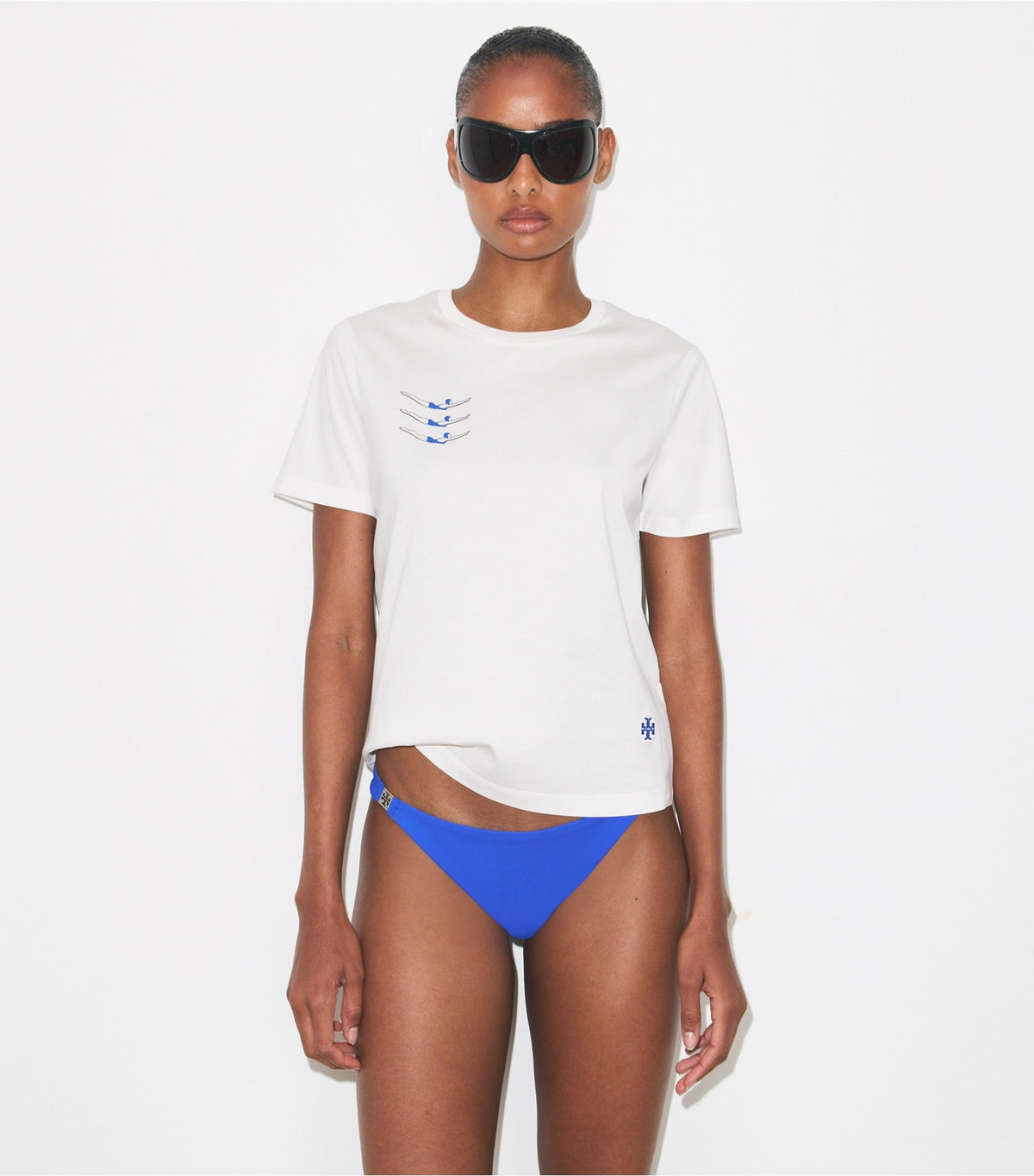 Tory Burch Swimmers Cotton T-Shirt - White