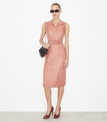 Tory Burch Polo Mesh Dress - Copper / Soft Pink