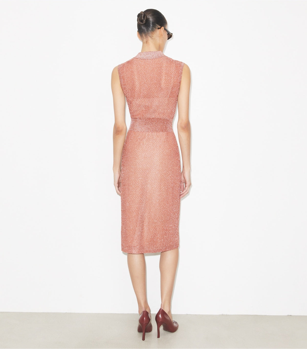 Tory Burch Polo Mesh Dress - Copper / Soft Pink