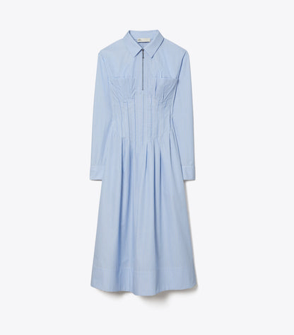 Tory Burch Striped Shirtdress - Blue Stripe