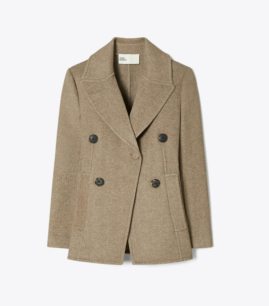 Tory Burch Relaxed Twill Jacket - Mocha