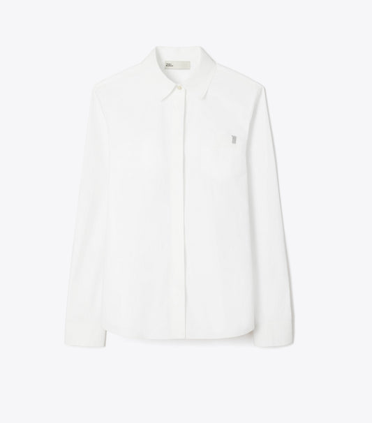 Tory Burch Cotton Poplin Shirt - White