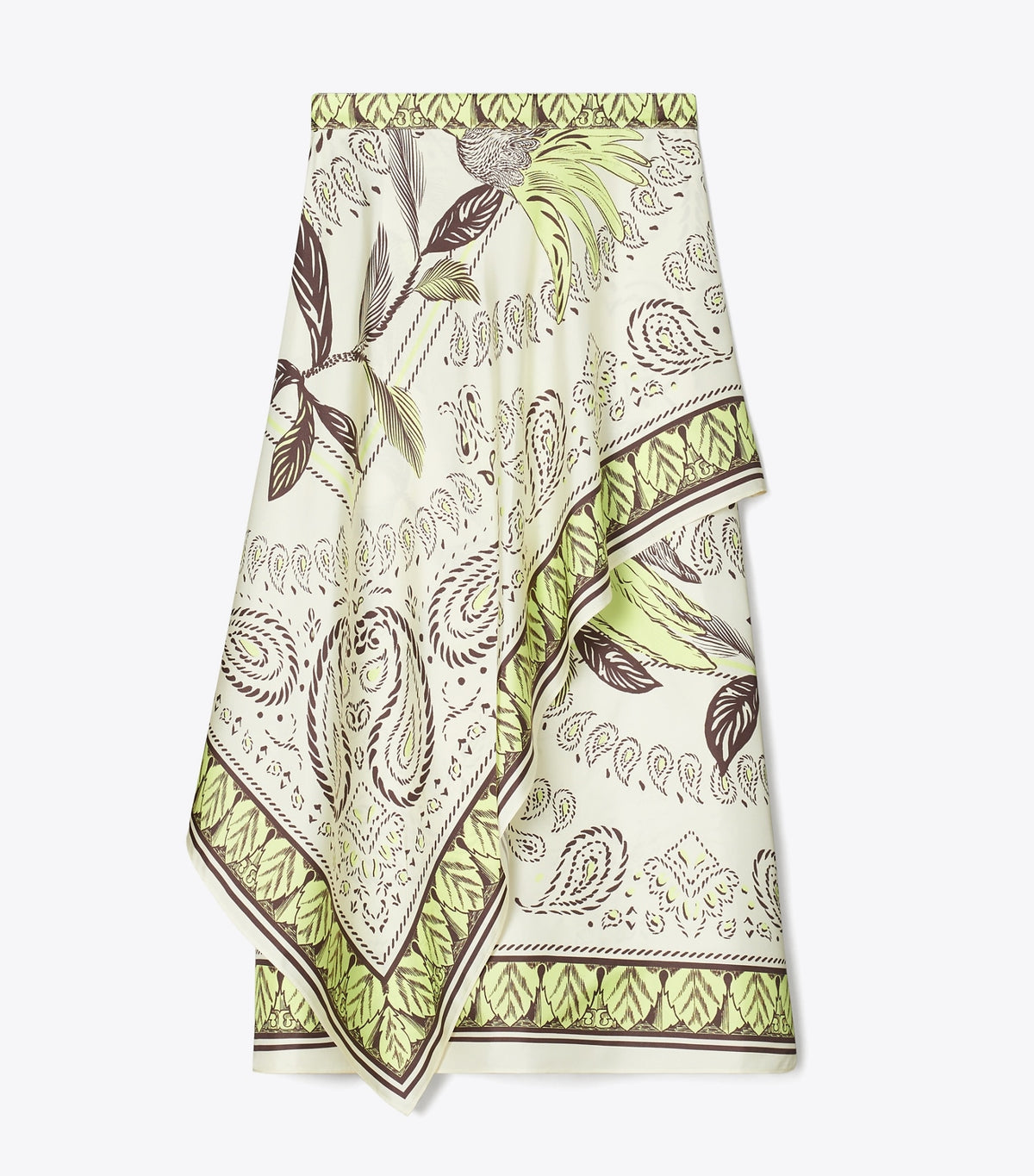 Tory Burch Silk Scarf Wrap Skirt - Mint Cockatoo