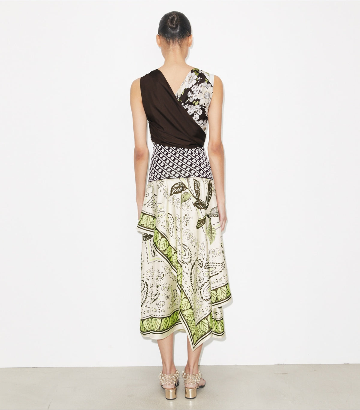 Tory Burch Silk Scarf Wrap Skirt - Mint Cockatoo