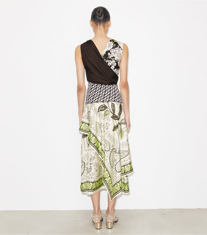 Tory Burch Silk Scarf Wrap Skirt - Mint Cockatoo