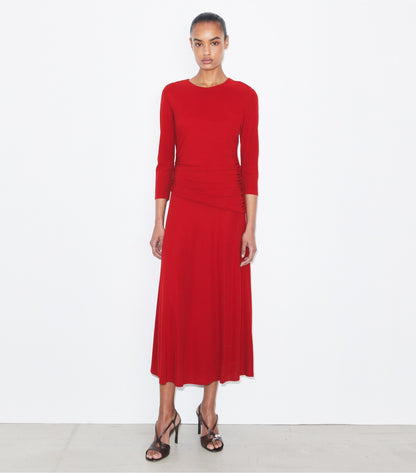 Tory Burch Flared Viscose Dress - Red