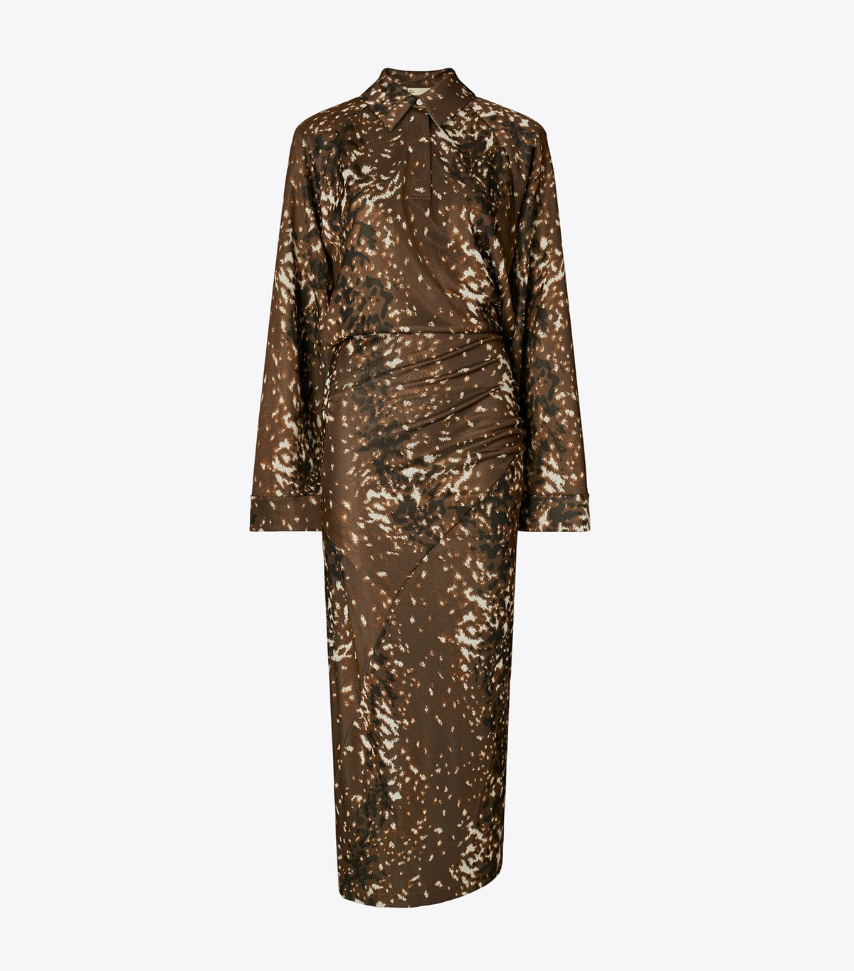 Tory Burch Viscose Shirtdress - Chocolate Brown Fawn