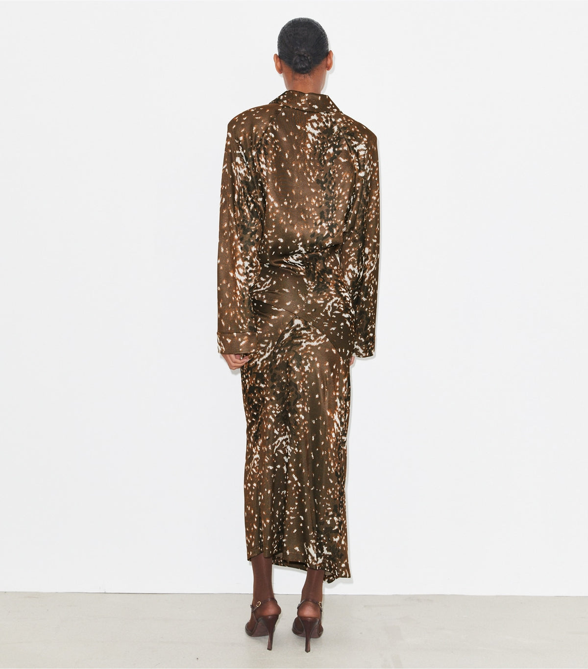 Tory Burch Viscose Shirtdress - Chocolate Brown Fawn