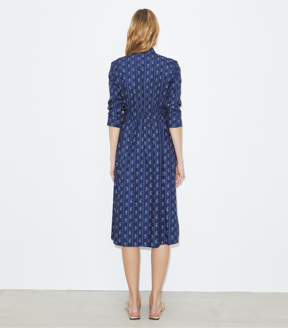 Tory Burch Cotton Shirtdress - Blue Paisley