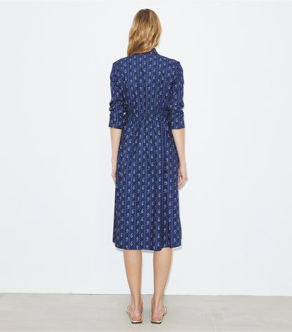 Tory Burch Cotton Shirtdress - Blue Paisley