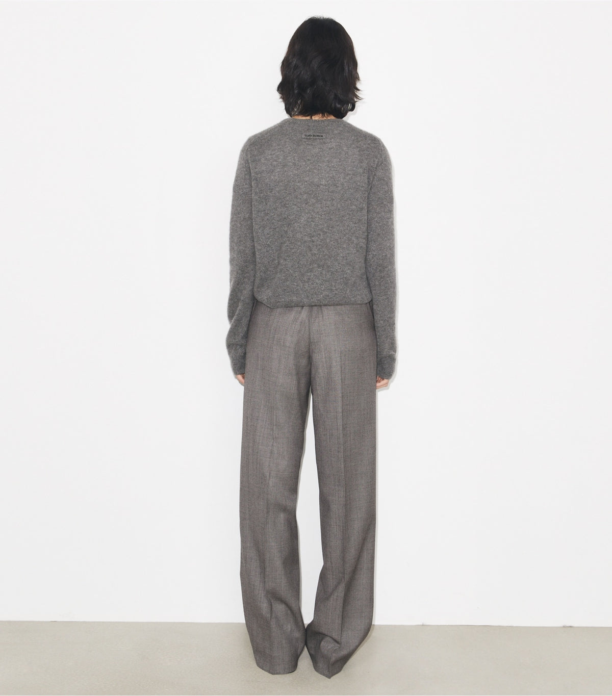 Tory Burch Wool Pant - Black / Gray