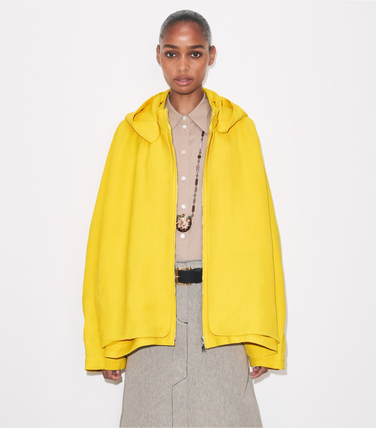 Tory Burch Oversized Waxed Canvas Jacket - Banana