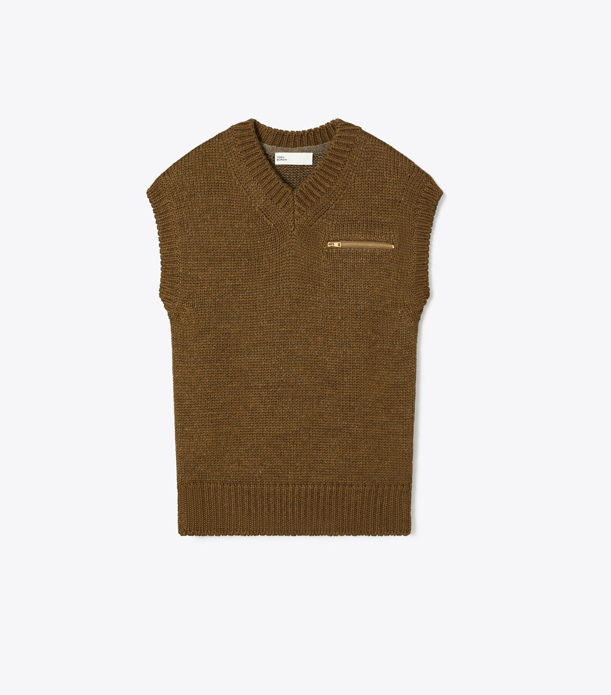 Tory Burch Wool Sweater Vest - Brown