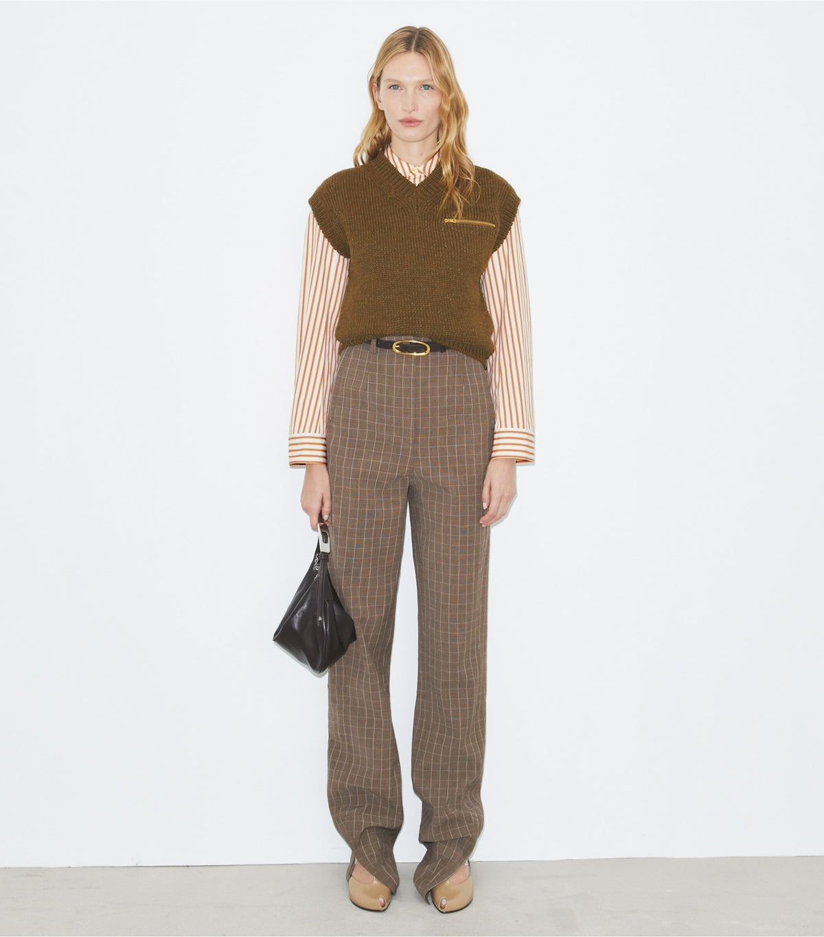 Tory Burch Wool Sweater Vest - Brown