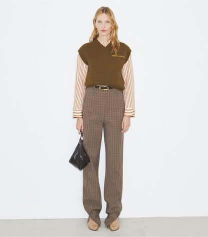 Tory Burch Wool Sweater Vest - Brown