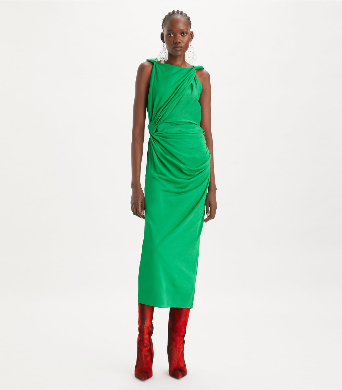 Tory Burch Viscose Knot Dress - Spring Jade
