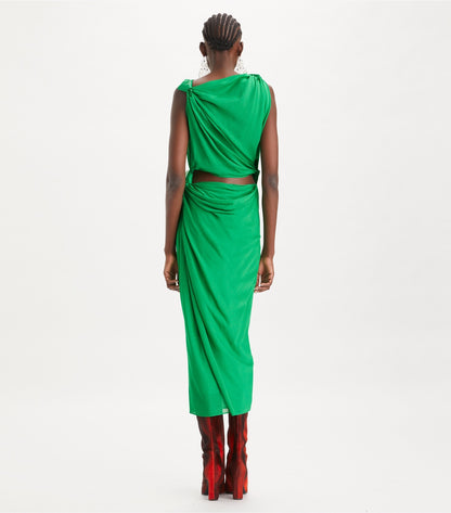 Tory Burch Viscose Knot Dress - Spring Jade