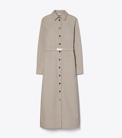 Tory Burch Cotton Camp Dress - Gray